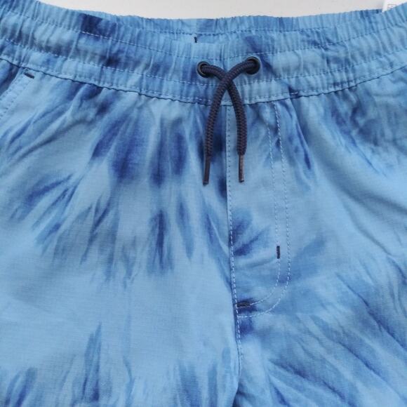 Eddie Bauer Mid Waist Drawstring Active Hybrid Shorts Navy Tie Dye Size 8 - Picture 4 of 8
